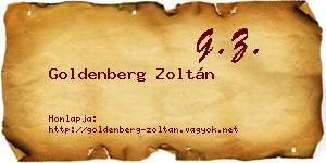 Goldenberg Zoltán névjegykártya